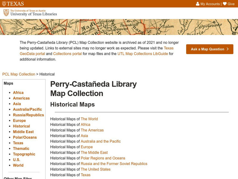 Ut Library Online: Historical Map Collection Graphic Ut Library Online: Historical Map Collection Graphic