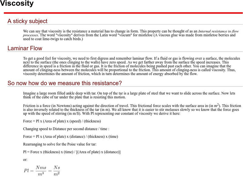 Transtronics: Viscosity Handout Transtronics: Viscosity Handout