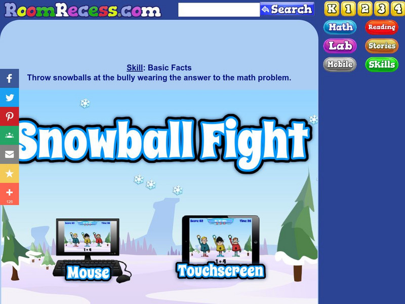 Roomrecess: Snowball Fight Interactive Roomrecess: Snowball Fight Interactive