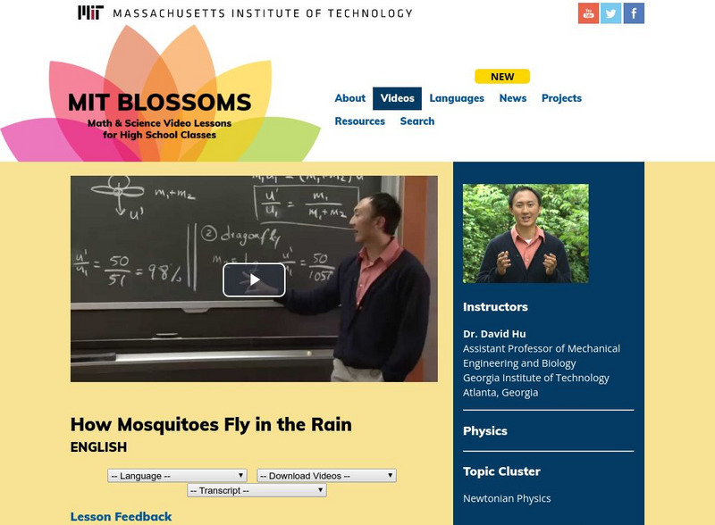 Mit: Blossoms: How Mosquitos Fly in the Rain Instructional Video Mit: Blossoms: How Mosquitos Fly in the Rain Instructional Video