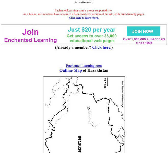 Enchanted Learning: Outline Map of Kazakhstan Unit Plan Enchanted Learning: Outline Map of Kazakhstan Unit Plan