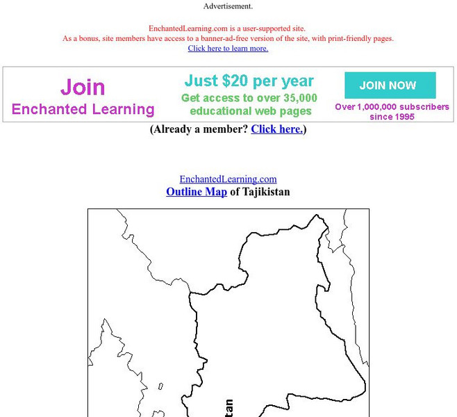 Enchanted Learning: Outline Map of Tajikistan Unit Plan Enchanted Learning: Outline Map of Tajikistan Unit Plan