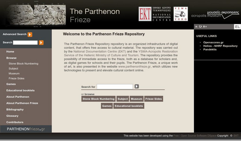 Digital Greece: The Parthenon Frieze Website Digital Greece: The Parthenon Frieze Website