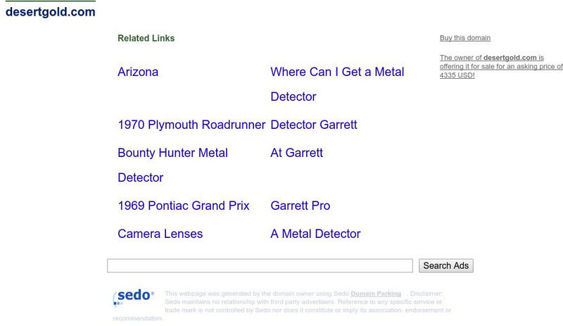 Desert Gold: Desert Animals, Plants, and Rock Formation Handout Desert Gold: Desert Animals, Plants, and Rock Formation Handout