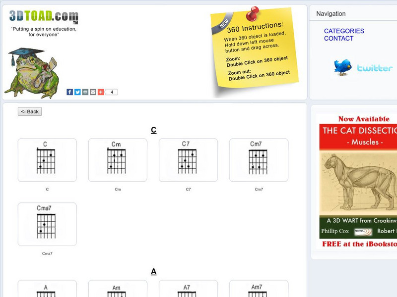 3 D toad.com: Learn Beginning Guitar Chords Interactive