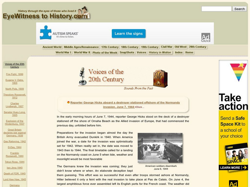 Eyewitness to History: D Day, 1944 Website Eyewitness to History: D Day, 1944 Website