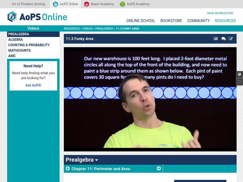 Art of Problem Solving: Funky Area Instructional Video Art of Problem Solving: Funky Area Instructional Video