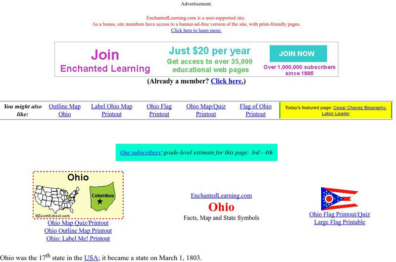 Enchanted Learning: Ohio Unit Plan Enchanted Learning: Ohio Unit Plan