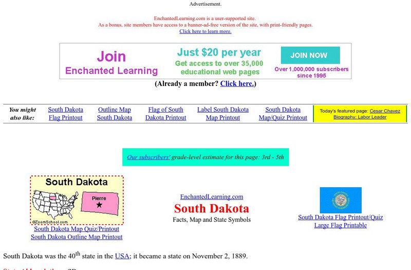 Enchanted Learning: South Dakota Unit Plan Enchanted Learning: South Dakota Unit Plan