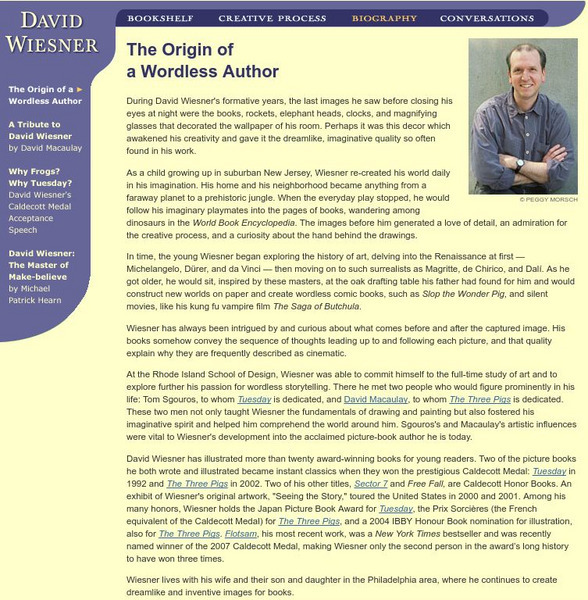 David Wiesner: The Origin of a Wordless Author Website David Wiesner: The Origin of a Wordless Author Website