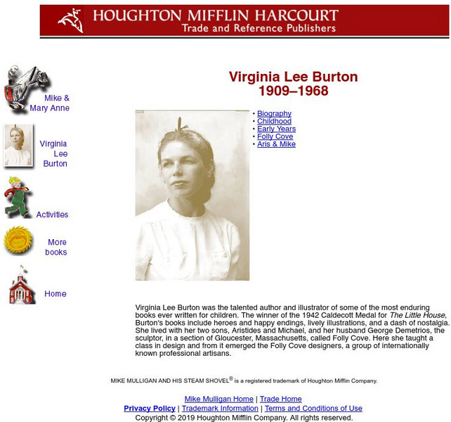 Houghton Mifflin Company: Virginia Lee Burton Website Houghton Mifflin Company: Virginia Lee Burton Website
