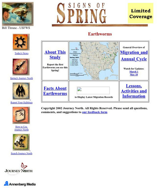 Annenberg Learner: Journey North: Facts About Earthworms Activity Annenberg Learner: Journey North: Facts About Earthworms Activity