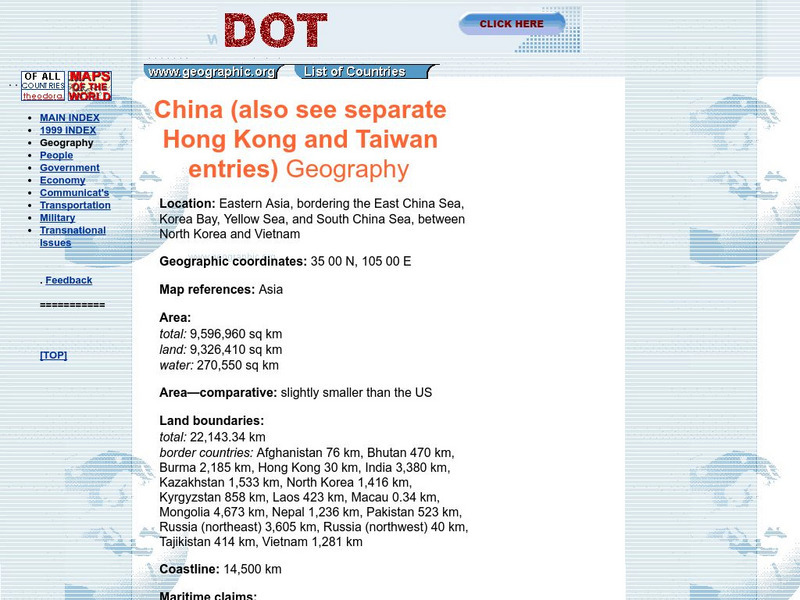 Photius Coutsoukis: China Geography Handout Photius Coutsoukis: China Geography Handout