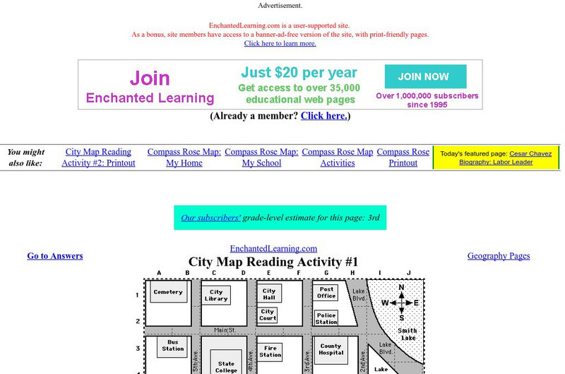 Enchanted Learning: City Map Reading Activity #1 Unit Plan Enchanted Learning: City Map Reading Activity #1 Unit Plan