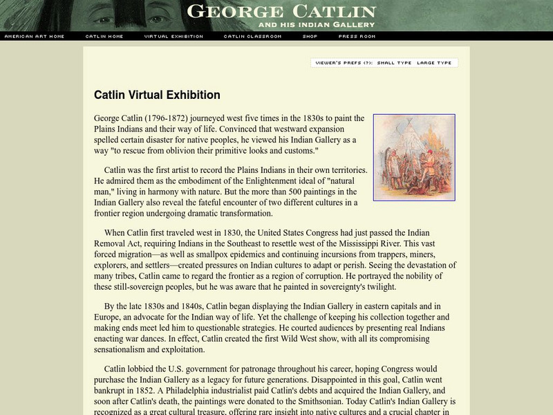 Smithsonian American Art Museum: George Catlin's Indian Gallery Graphic Smithsonian American Art Museum: George Catlin's Indian Gallery Graphic