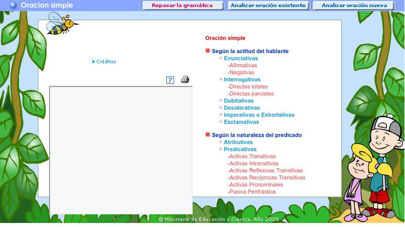 Ministerio De Educaciony Ciencia: Analizador Morfosintactico Activity Ministerio De Educaciony Ciencia: Analizador Morfosintactico Activity