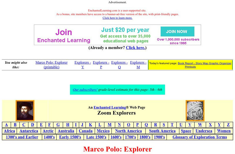 Enchanted Learning: Marco Polo Handout Enchanted Learning: Marco Polo Handout
