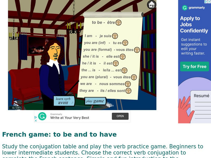 Digital Dialects: To Be and to Have in the French Language Activity