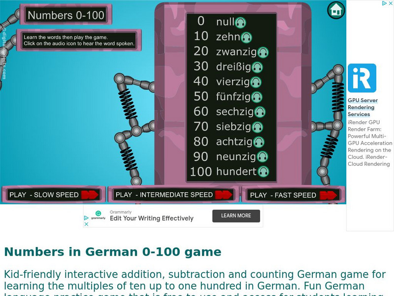 Digital Dialects: Numbers in German 10 100 Interactive