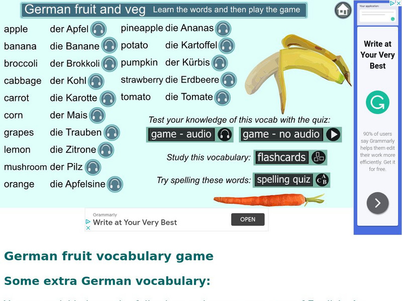 Digital Dialects: Fruit and Vegetables in German Language Interactive Digital Dialects: Fruit and Vegetables in German Language Interactive
