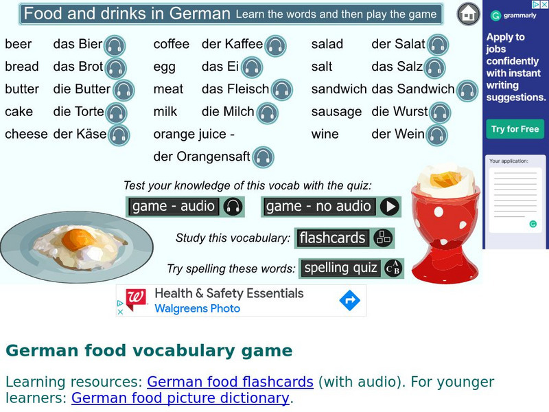Digital Dialects: Food and Drink in the German Language Interactive