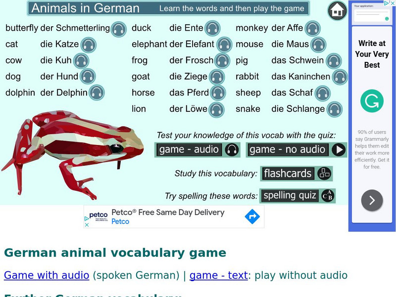 Digital Dialects: Animals in German Language 2 Interactive