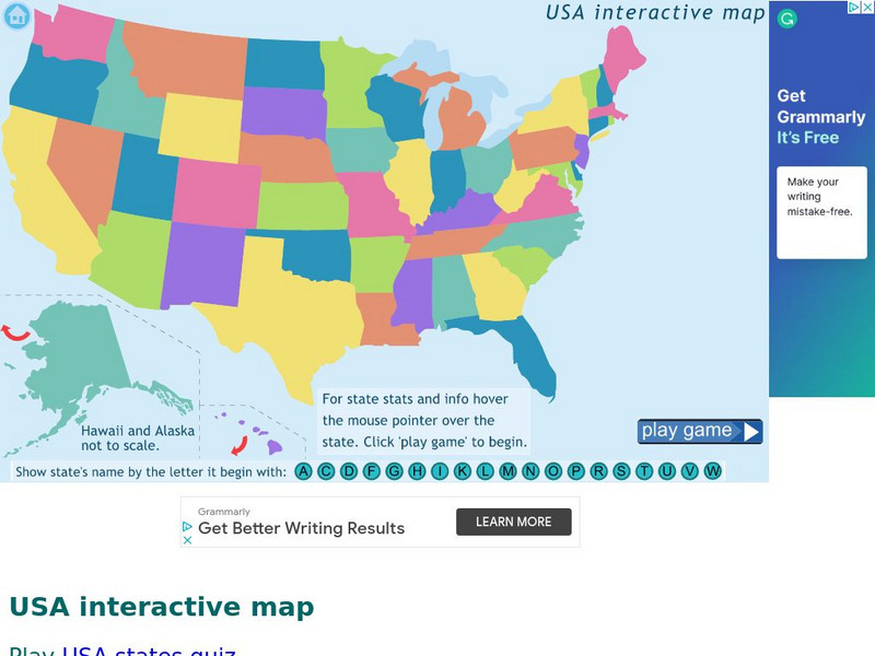 Digital Dialects: Geography Games: States of the Usa Interactive