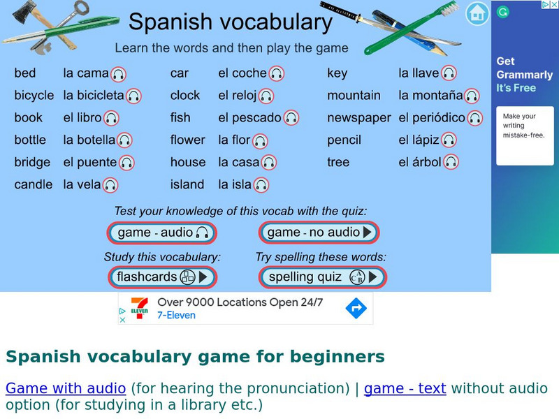 Digital Dialects: Spanish Vocabulary Activity