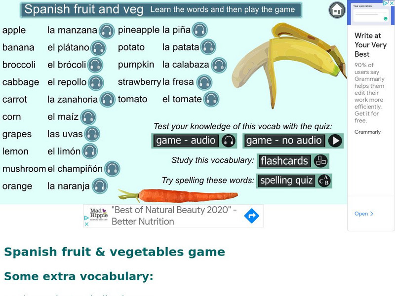 Digital Dialects: Fruit and Vegetables in Spanish Language Activity Digital Dialects: Fruit and Vegetables in Spanish Language Activity