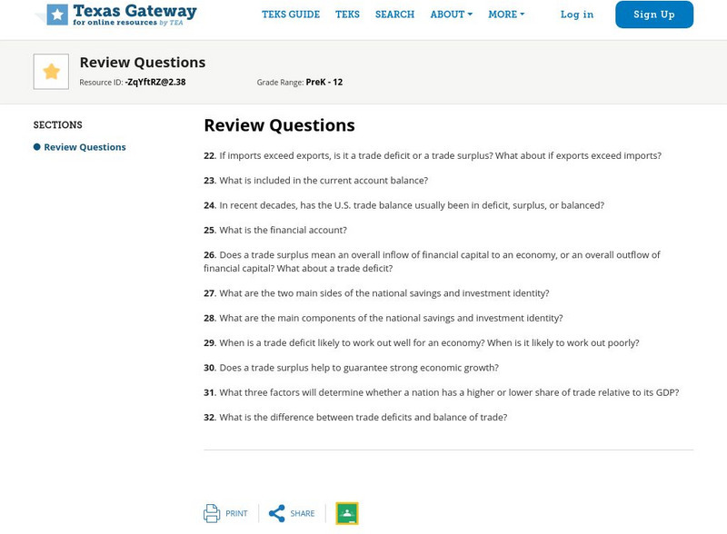Texas Gateway: Ch. 9: International Trade and Capital Flows: Review Questions eBook Texas Gateway: Ch. 9: International Trade and Capital Flows: Review Questions eBook