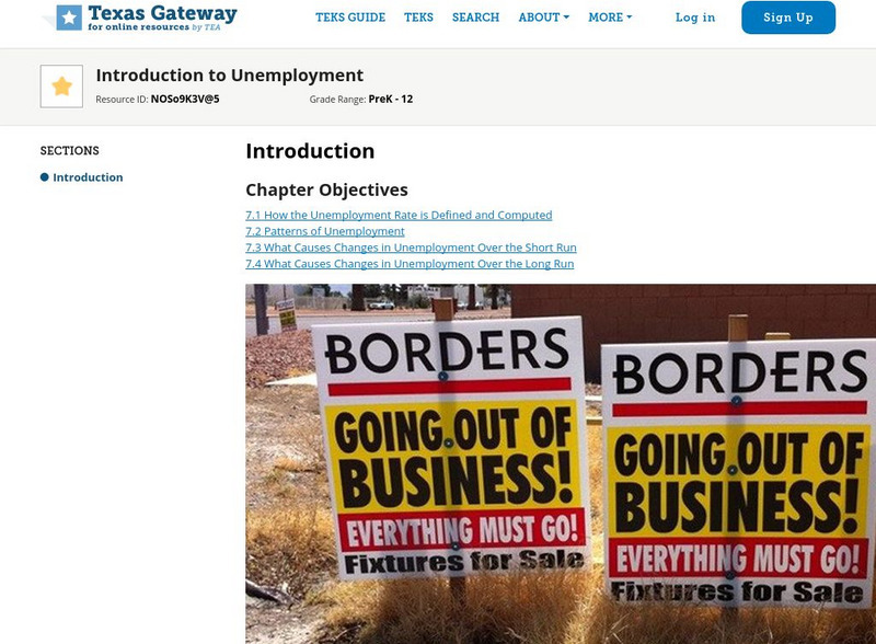 Texas Gateway: Ap Macroeconomics: Chapter 7: Introduction to Unemployment eBook Texas Gateway: Ap Macroeconomics: Chapter 7: Introduction to Unemployment eBook