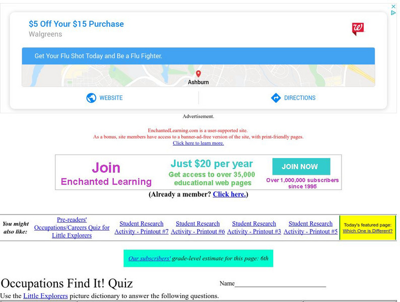 Enchanted Learning: Occupations Find It! Quiz Unknown Type Enchanted Learning: Occupations Find It! Quiz Unknown Type
