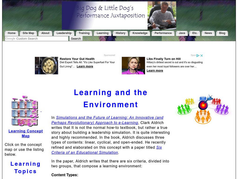 Learning and the Environment Handout