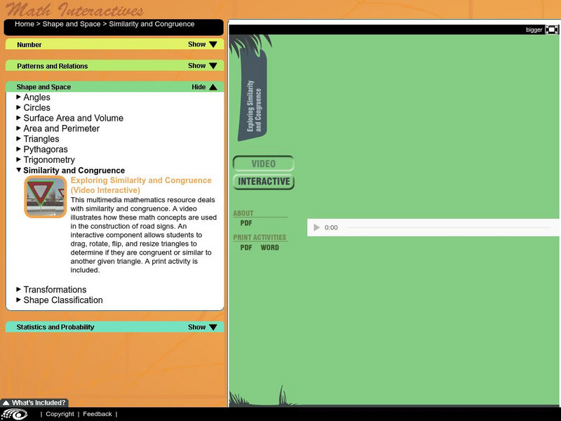 Learn Alberta: Exploring Similarity and Congruence Interactive Learn Alberta: Exploring Similarity and Congruence Interactive