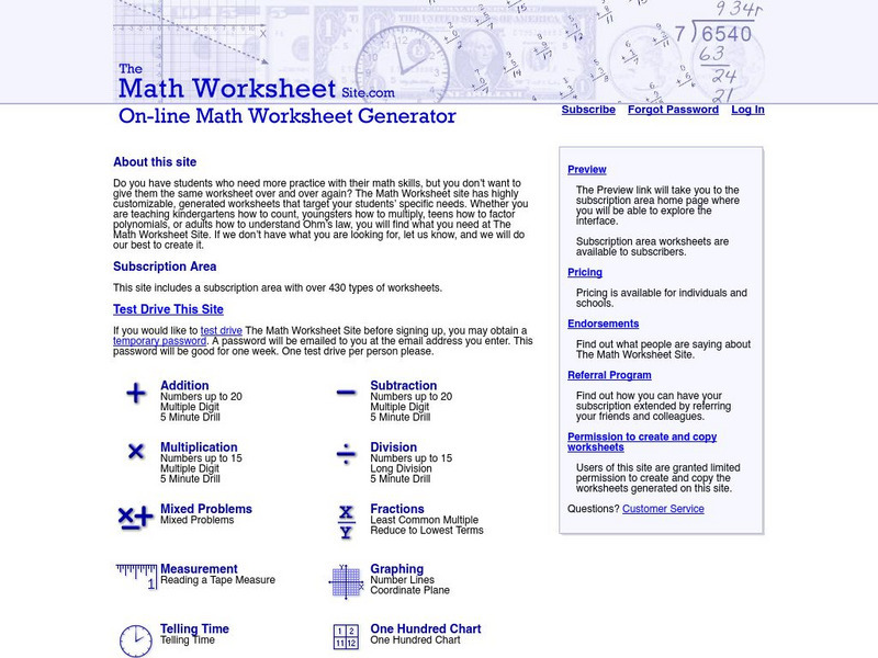 On Line Math Worksheet Generator Unknown Type On Line Math Worksheet Generator Unknown Type