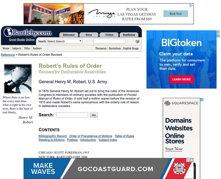 Bartleby.com: Robert's Rules of Order Revised (1915) eBook