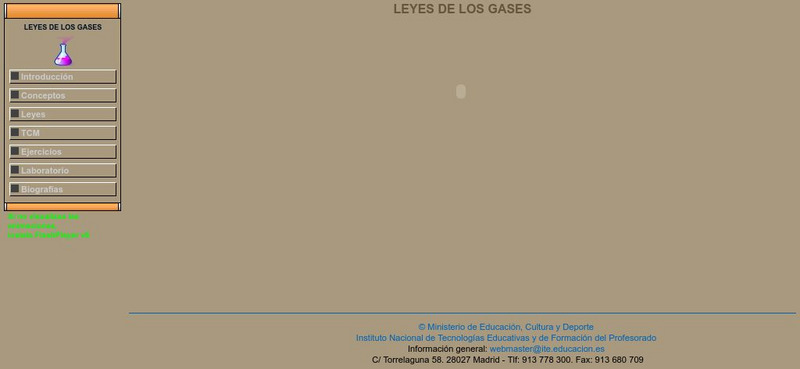 Ministerio De Educacion: Leyes De Los Gases Website Ministerio De Educacion: Leyes De Los Gases Website