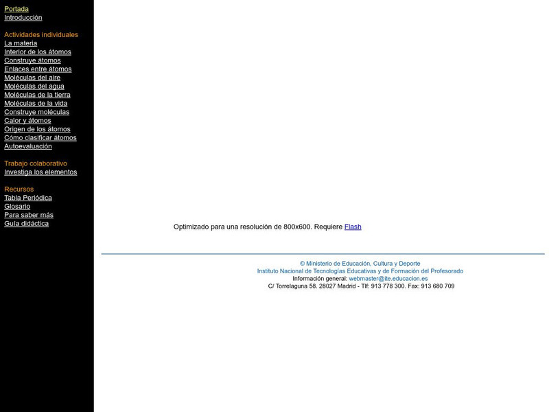 Ministerio De Educacion: Viaje Al Interior De La Materia Website Ministerio De Educacion: Viaje Al Interior De La Materia Website