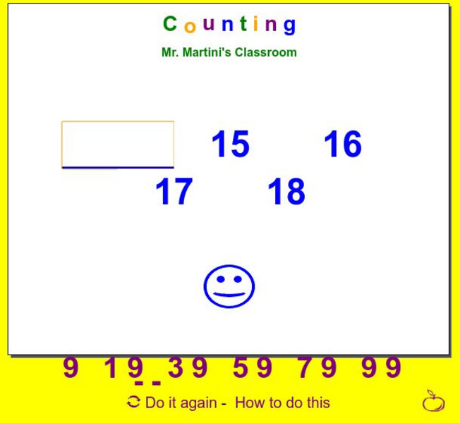 Mr. Martini's Classroom: Counting by Ones Interactive Mr. Martini's Classroom: Counting by Ones Interactive