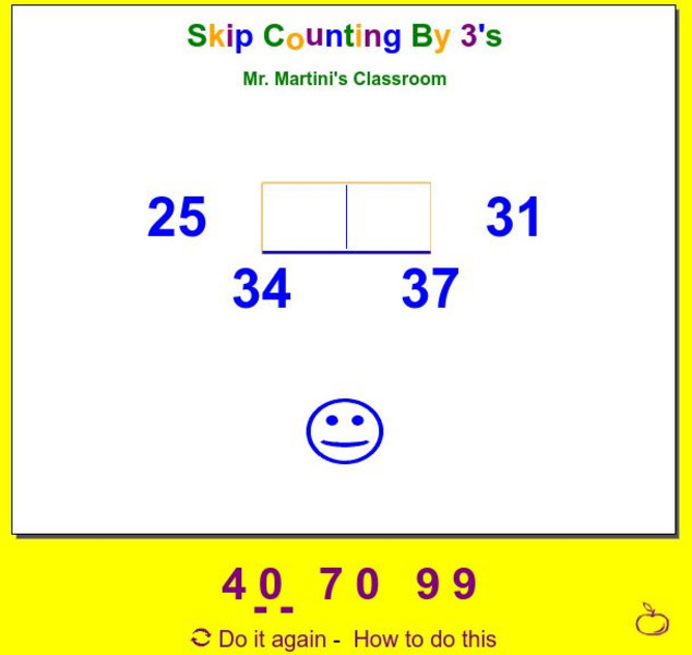 Mr. Martini's Classroom: Skip Counting by Threes Interactive Mr. Martini's Classroom: Skip Counting by Threes Interactive