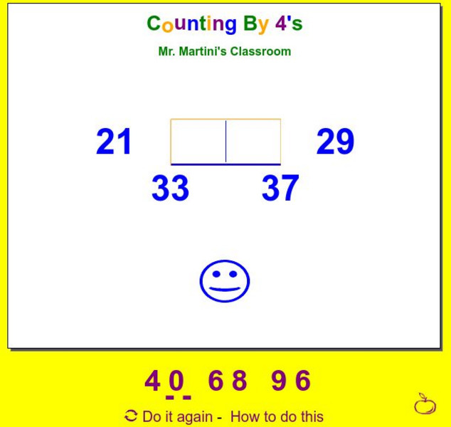 Mr. Martini's Classroom: Counting by 4's Interactive Mr. Martini's Classroom: Counting by 4's Interactive