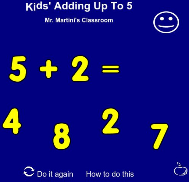 Mr. Martini's Classroom: Kids' Adding Up to 5 Interactive Mr. Martini's Classroom: Kids' Adding Up to 5 Interactive