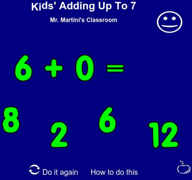 Mr. Martini's Classroom: Kids' Adding Up to 7 Interactive Mr. Martini's Classroom: Kids' Adding Up to 7 Interactive
