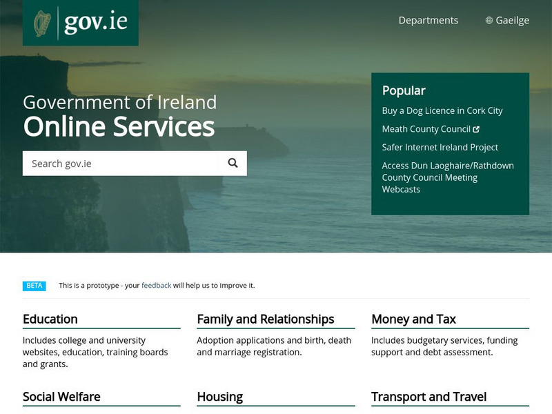 Government of Ireland: Information on the Irish State Website Government of Ireland: Information on the Irish State Website
