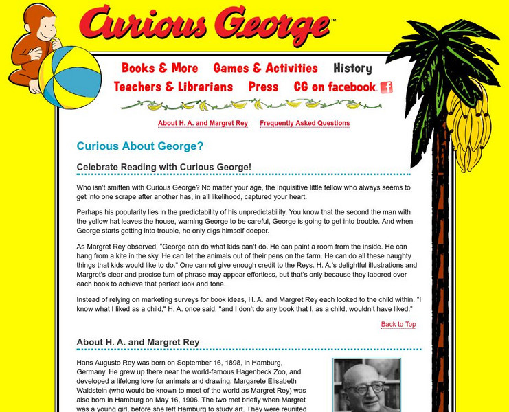 Houghton Mifflin: Curious About George? Website