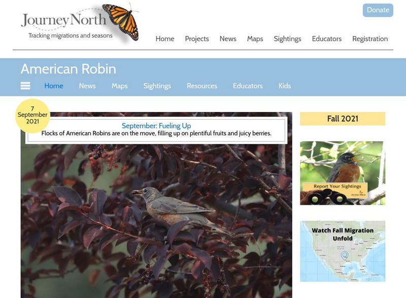 Annenberg Learner: Journey North: American Robin Activity Annenberg Learner: Journey North: American Robin Activity