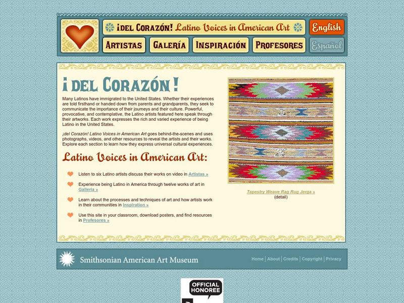 Smithsonian American Art Museum: Del Corazon: Latino Voices in American Art Website