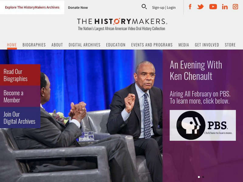 The History Makers Website The History Makers Website
