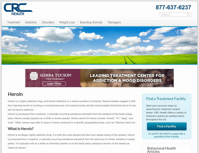 Crc Health Group: Heroin Website Crc Health Group: Heroin Website