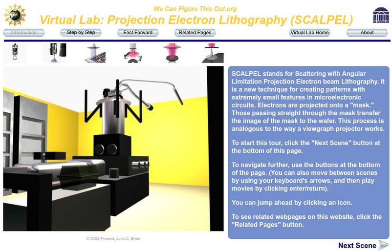 Uva Virtual Lab: Projection Electron Lithography (Scalpel) Instructional Video